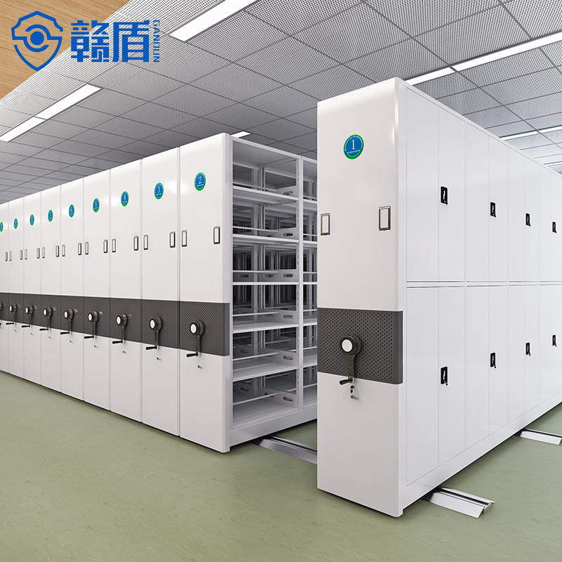 Manual Compact Shelving For Library Archive Storage Metal Book Shelf F